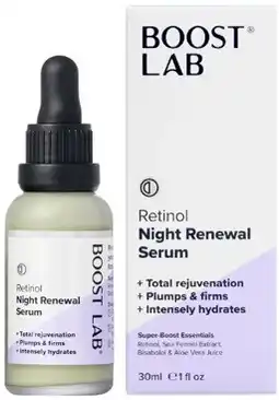 Amcal Pharmacies Boost Lab Retinol Night Renewal Serum 30mL offer