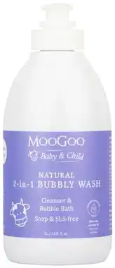 Amcal Pharmacies MooGoo Baby & Child Natural 2-in-1 Bubbly Wash 1 Litre offer