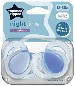 Amcal Pharmacies Tommee Tippee Closer To Nature Night Time Soothers 18-36 Months 2 Pack offer