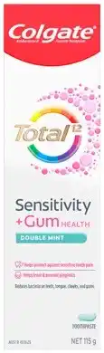 Amcal Pharmacies Colgate Total Sensitivity + Gum Health Double Mint Toothpaste 115g offer