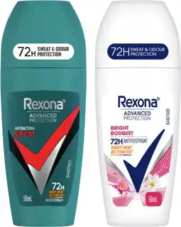 IGA Rexona Advanced Protection Antiperspirant Roll‑On 50mL Selected Varieties offer
