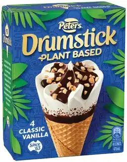IGA Peters Drumstick Plant Based Classic Vanilla 4 Pack offer
