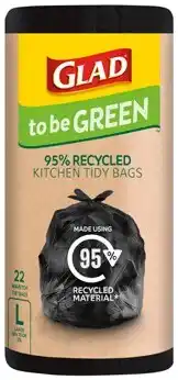IGA Glad to be Green 95% Recycled Kitchen Tidy Bags 22‑34 Pack Selected Varieties offer