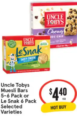 IGA Uncle Tobys Muesli Bars offer