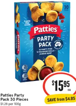 IGA Patties Party Pack offer