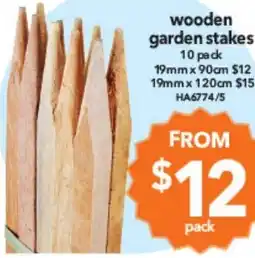 Cheap as Chips Wooden garden stakes offer