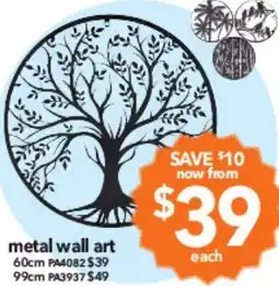 Cheap as Chips Metal wall art offer