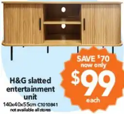 Cheap as Chips H&G slatted entertainment unit offer