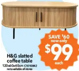 Cheap as Chips H&G slatted coffee table offer