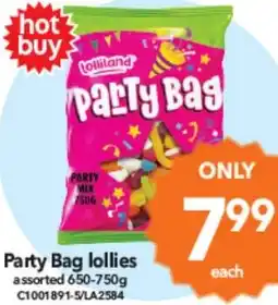 Cheap as Chips Party Bag lollies offer