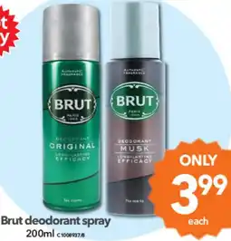 Cheap as Chips Brut deodorant spray offer