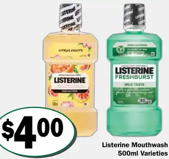 Friendly Grocer Listerine Mouthwash offer