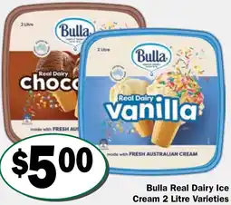 Friendly Grocer Bulla Real Dairy Ice Cream offer