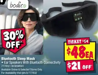 JB Hi-Fi Bluetooth Sleep Mask offer