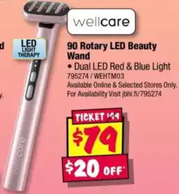 JB Hi-Fi wellcare 90 Rotary LED Beauty Wand offer