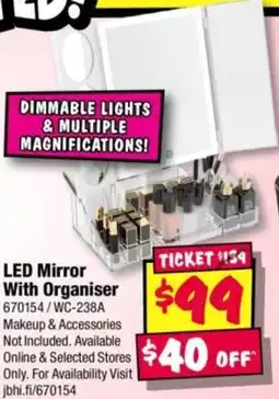 JB Hi-Fi LED Mirror With Organiser offer