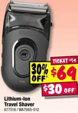 JB Hi-Fi Lithium-Ion Travel Shaver offer