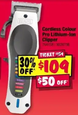 JB Hi-Fi Cordless Colour Pro Lithium-Ion Clipper offer