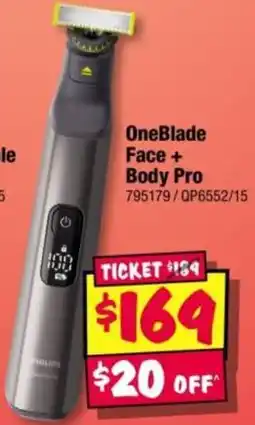 JB Hi-Fi OneBlade Face + Body Pro offer