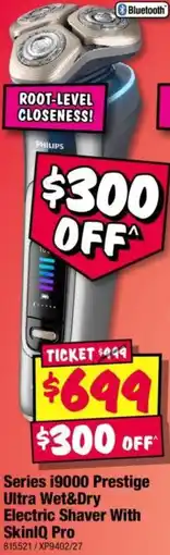 JB Hi-Fi Series 19000 Prestige Ultra Wet&Dry Electric Shaver With SkinlQ Pro offer