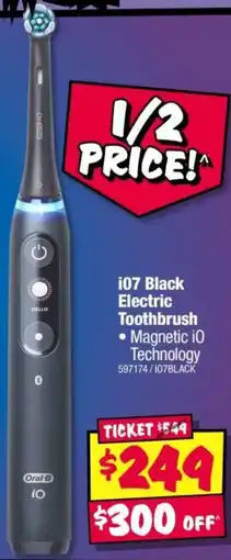 JB Hi-Fi i07 Black Electric Toothbrush offer