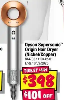 JB Hi-Fi Dyson Supersonic Origin Hair Dryer offer