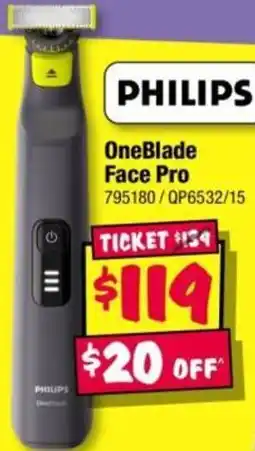 JB Hi-Fi PHILIPS OneBlade Face Pro offer