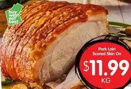Spudshed Pork Loin Scored Skin On offer