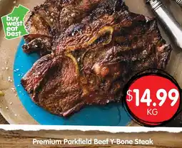 Spudshed Premium Parkfield Beef Y-Bone Steak offer
