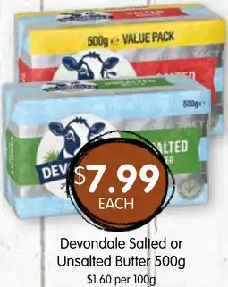 Spudshed Devondale Salted or Unsalted Butter offer