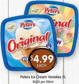 Spudshed Peters Ice Cream Varieties offer