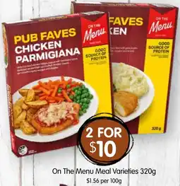 Spudshed On The Menu Meal Varieties offer