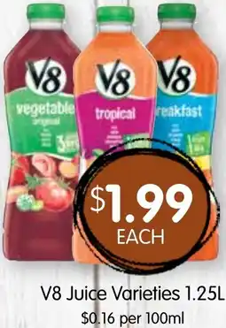 Spudshed V8 juice varieties offer