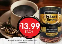 Spudshed Robert Timms Rich & Smooth Coffee offer