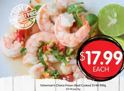 Spudshed Fisherman's Choice Prawn Meat Cooked offer