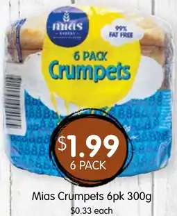 Spudshed Mias Crumpets offer