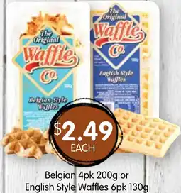 Spudshed Belgian 4pk or English Style Waffles offer