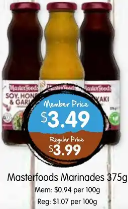 Spudshed Masterfoods Marinades offer