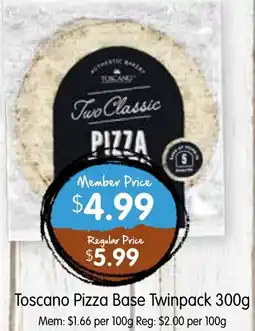 Spudshed Toscano Pizza Base Twinpack offer