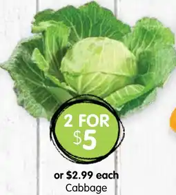 Spudshed Cabbage offer