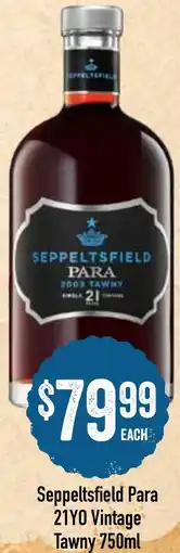 Spudshed Seppeltsfield Para 21YO Vintage Tawny offer