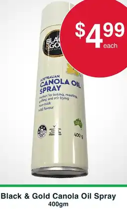 Australian Butchers Store Black & Gold Canola Oil Spray offer