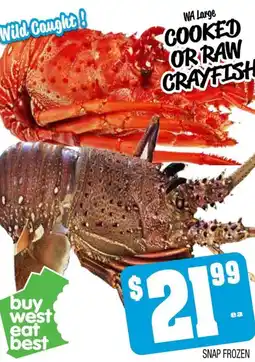 Farmer Jack's Wa large cooked or raw crayfish offer