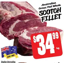 Farmer Jack's Australian grass fed whole scotch fillet offer