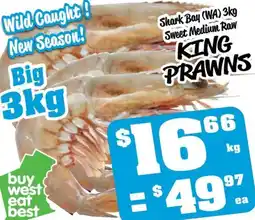 Farmer Jack's Shark bay king prawns offer
