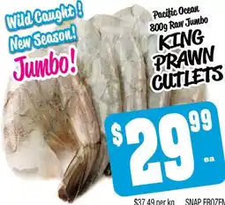 Farmer Jack's Pacific Ocean King prawn cutlets offer