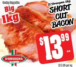 Farmer Jack's D'orsogna short cut bacon offer