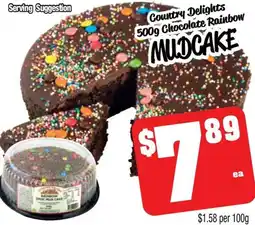 Farmer Jack's Country Delights Chocolate Rainbow Mudcake offer