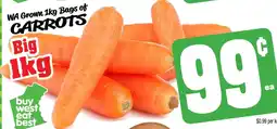 Farmer Jack's Wa grown bags of carrots offer