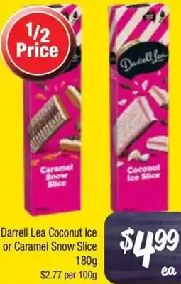 Farmer Jack's Darrell Lea Coconut Ice or Caramel Snow Slice offer